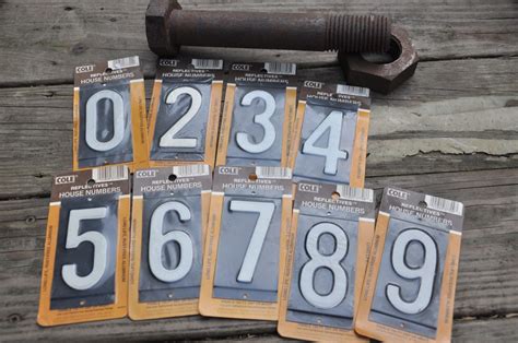 metal reflective house numbers